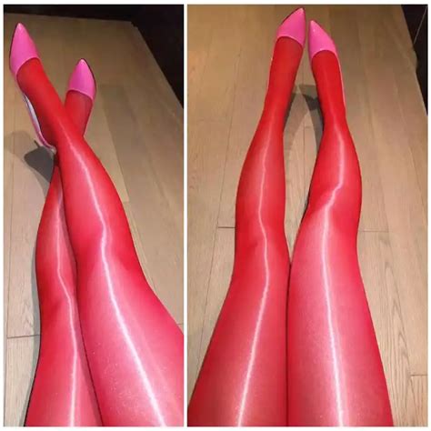sexy candy colors plus sze high waist shiny glossy oil stocking open t crotch stockings highs