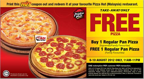 Redeem this pizzahut coupons to save 50% off regular and large pizza pizza hut malaysia is running on two different concepts which are pizza hut delivery and pizza hut restaurant. I Love Freebies Malaysia: Promotions > Pizza Hut Buy 1 ...
