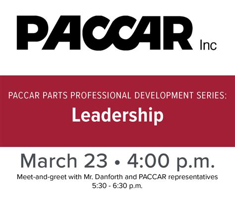 Paccar Professional Development Series Leadership Events