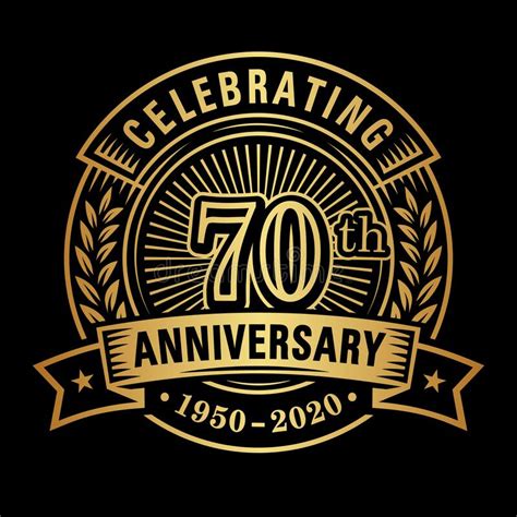 70 Years Of Celebrations Design Template 70th Logo Vector And