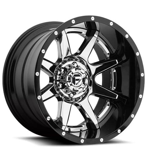 22 Fuel Wheels D247 Rampage Chrome Center With Gloss Black Outer Two