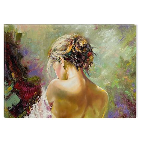 Startonight Canvas Wall Art Sexy Woman S Back Usa Design For Home Decor Illuminated Sensual