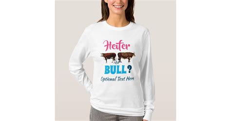 Heifer Or Bull Farm Style Gender Reveal T Shirt Zazzle