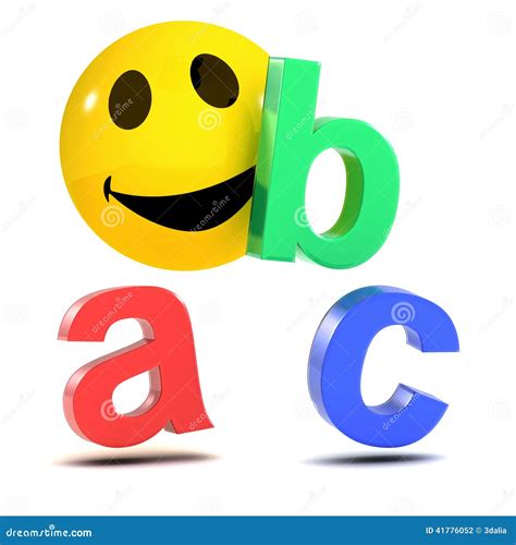 3d Smiley Alphabet Stock Illustration Illustration Of Happy 41776052