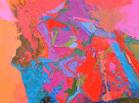 Abstract Expressionist Painting By Jean Sampson Pushing Color At