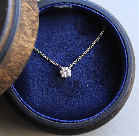 Floating Diamond Necklace In 14k Gold Gili Mor Handmade In Houston Tx