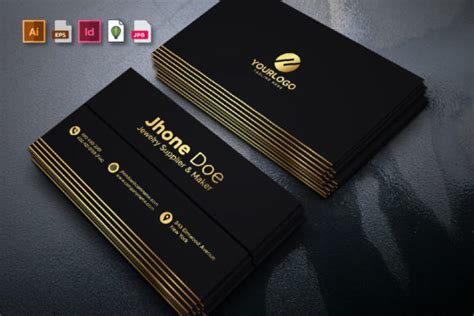 Golden Black Business Card Graphic By M9 Design · Creative Fabrica