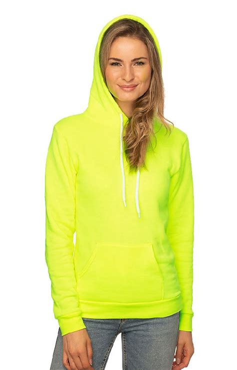 Unisex Fashion Fleece Neon Pullover Hoodie Royal Wholesale