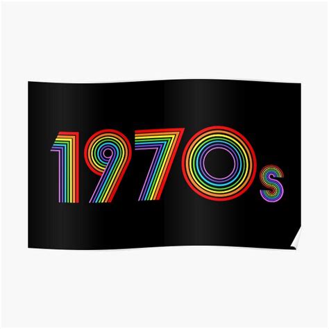 1970s Retro Rainbow Disco Font Poster For Sale By Deborahcamp