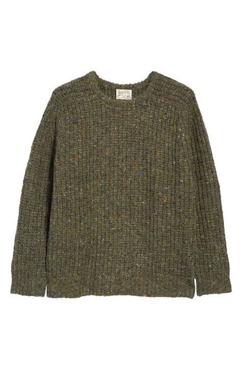 Wythe Donegal Wool Sweater In Olive Drab Modesens