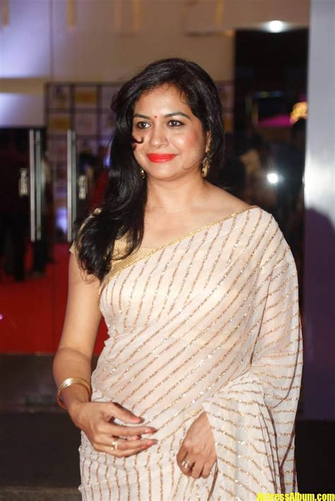 Beautiful Telugu Singer Sunitha Latest Stills In White Saree Actress Album