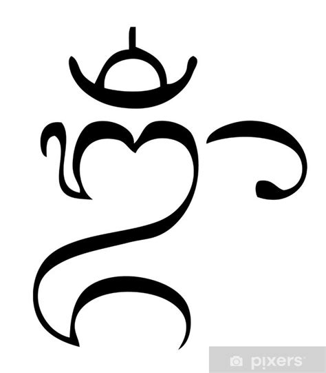 Sticker Bali Omkara Symbole Vecteur Frpixersch
