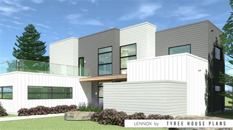 Lennox 4 Bedroom Modern Home With Private Office By Tyree House Plans