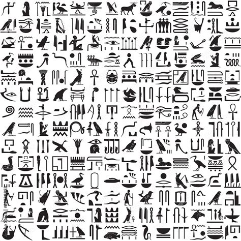 Ancient Egyptian Hieroglyphs Ilustração Do Stock Adobe Stock