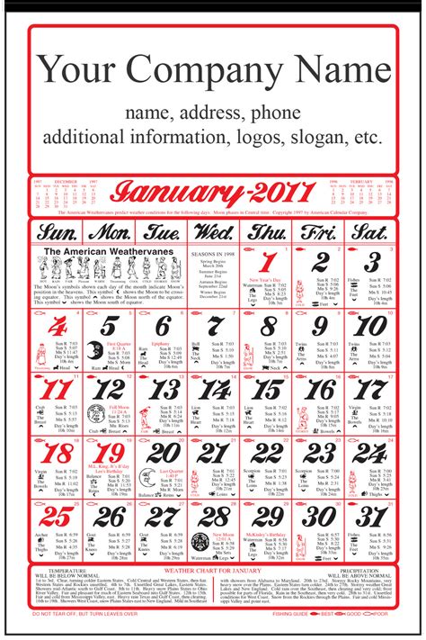 2017 Old Farmers Almanac Calendar Calendar Company