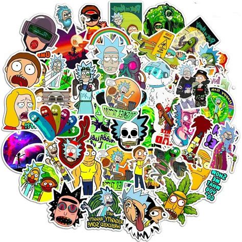 Rick And Morty Stickers 50 Pack Decals