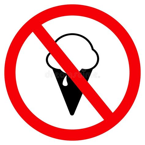 No Ice Creame Sign Icon Stock Illustration Illustration Of Silhouette