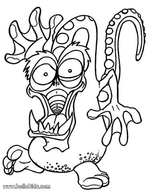 Scary Monster Coloring Pages At Free Printable