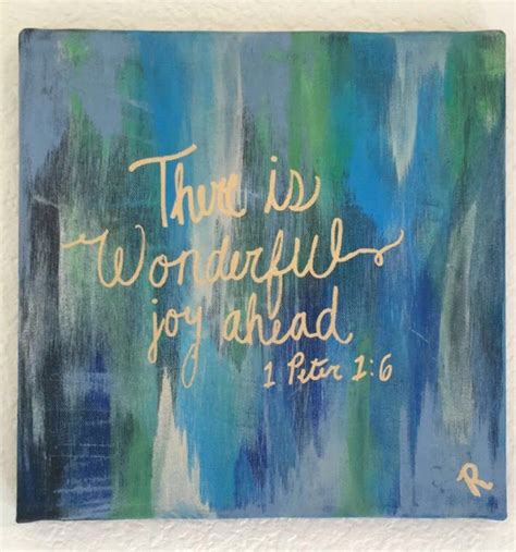 Bible Verse Canvas Painting 1 Peter 16 Water Color Canvas Canvas