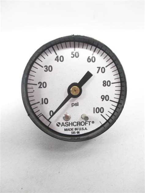 Ashcroft 595 06 0 100psi 2 In 14 In Npt Pressure Gauge D457818