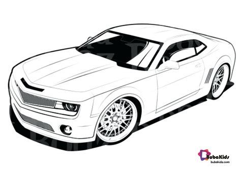Chevrolet Camaro Coloring Page Collection Of Cartoon Coloring Pages