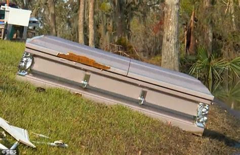 Casket Buried In 2013 Floated Out Of Burial Vault In Hurricane Ida