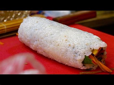 Giant Nude Kimbap Rice Roll Korean Street Food Youtube