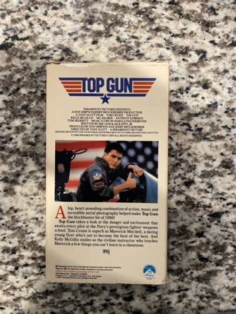 TOP GUN VHS Tape Tom Cruise Kelly McGillis Val Kilmer Anthony Edwards PicClick