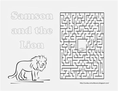 How do you make your teaching bible games for kids. Samson and the Lion Maze - Sunday School Activity ~ Sunday ...