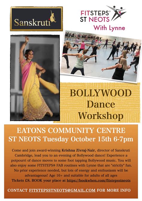 Bollywood Dance Workshop With Fitsteps At St Neots Sanskruti