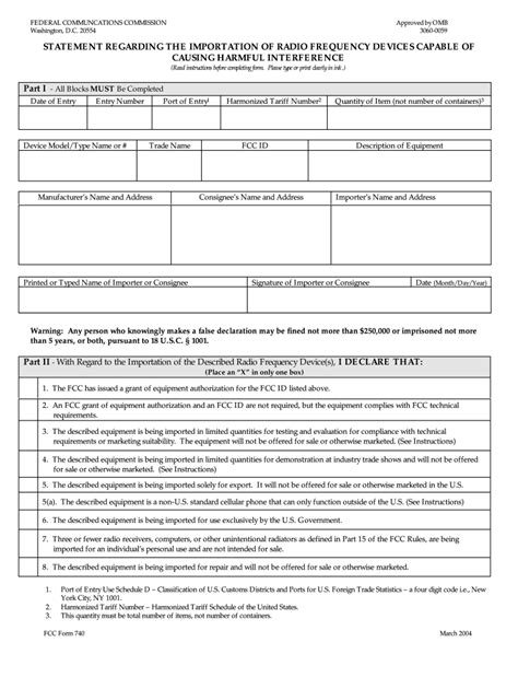 Fcc Statement Regarding The Importation Of Radio Form Fill Out And Sign