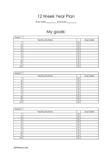 Free Printable Goal Tracker Many Options And Designs