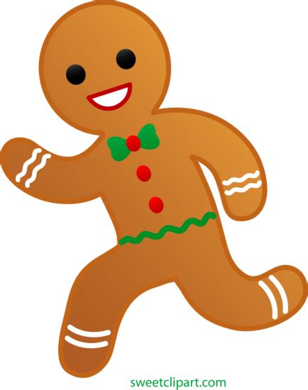 Gingerbread Man Running Away Free Clip Art