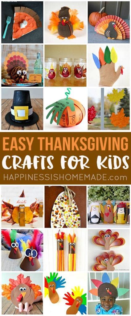 Easy Thanksgiving Crafts For Kids To Make Happiness Is