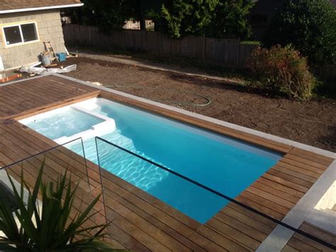 Fibreglass Plunge Pool Swim Spa Spa Combo Contemporary Swimming Pool And Hot Tub Vancouver