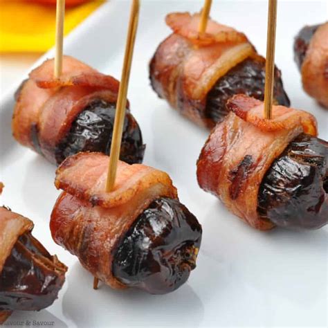 Bacon Wrapped Stuffed Dates Flavour And Savour