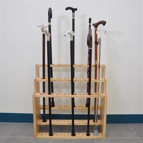 Best 3 Tiers Wooden Walking Stick Display Stand Hold 24 Canes Walking