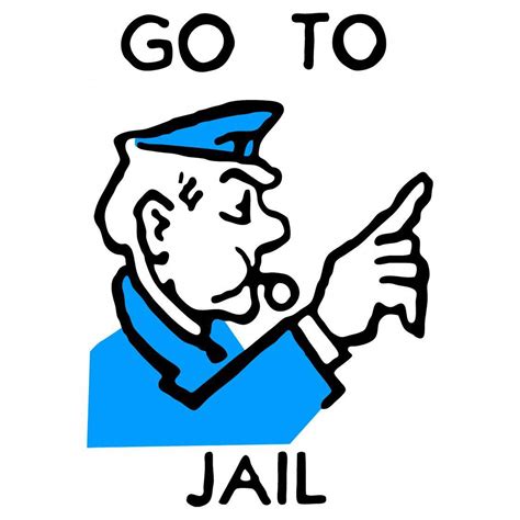 Go To Jail Clip Art Monopoly And Myths Of Criminal Justice Zone Of