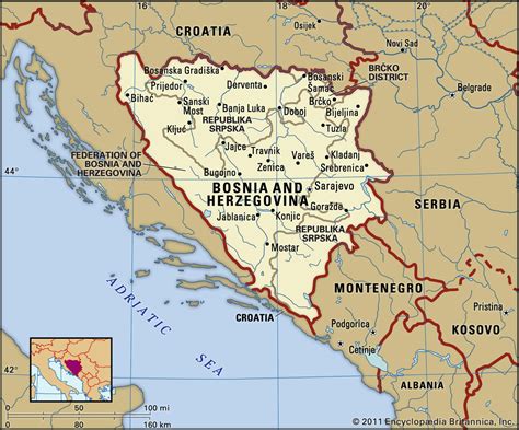 Карта Боснии и Герцеговины описание страны столица информация география