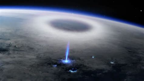 Exotic Blue Jet Lightning Shooting From Electrical Storm Captured By