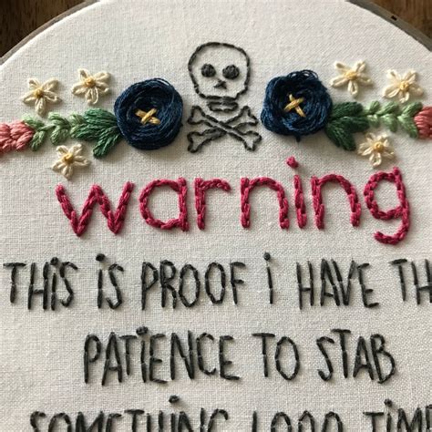 Embroidery Kit Funny Quote Embroidery Design Hoop Art Hand Etsy