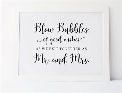 Blow Bubbles Of Good Wishes Wedding Sayings Wedding Bubbles Etsy Wedding Bubbles Sign