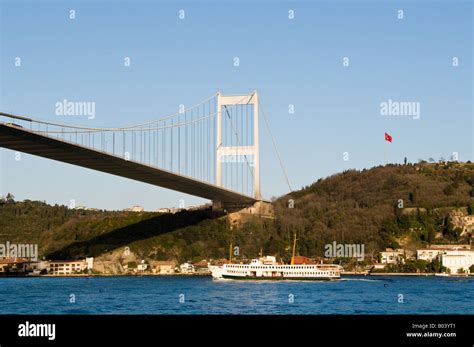 Bosphorus And Ataturk Bridge Istanbul Turkey Stock Photo Alamy
