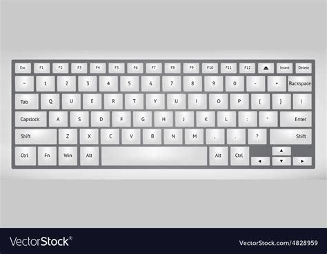 Laptop Keyboard Royalty Free Vector Image Vectorstock