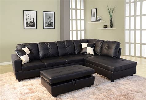 Dae Right Facing Sectional Sofa L Shape Faux Leather Sectional Sofa