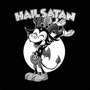 Hail Satan Baphomet 30s Retro Cartoon Blackcraft Cute Blackcraft