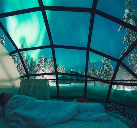 Kakslauttanen Glass Igloos Watch The Northern Lights From Your Bed