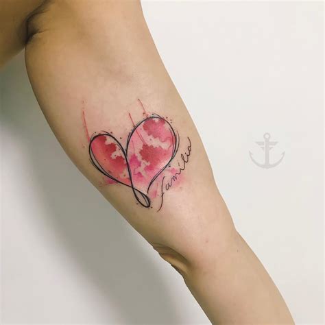 Tatuaje Corazón Y Frase Familia Por Felipe Bernardes Tatuajes Para