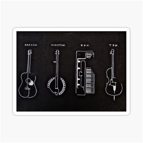 Mumford And Sons Instruments Sticker For Sale By Mumford Lover