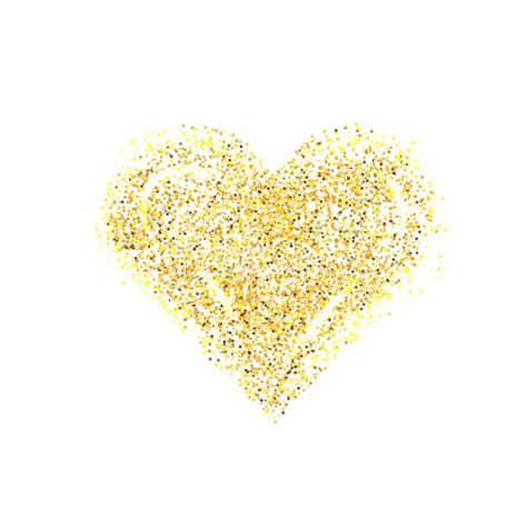 Vector Gold Glitter Heart Love Concept Card Stock Illustration